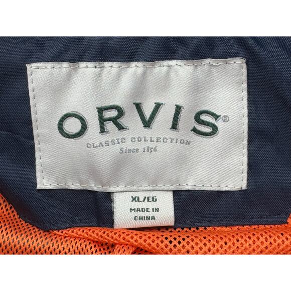 Orvis Men's Navy Blue Hooded Windbreaker Jacket - Size XL - Picture 4 of 6